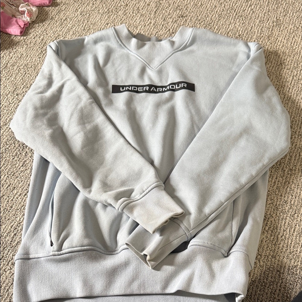 Under Armour Light blue Men's Logo Crewneck Sweatshirt